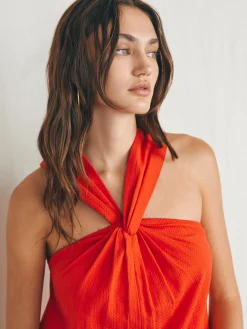 Bay Twist Top - Poppy Red