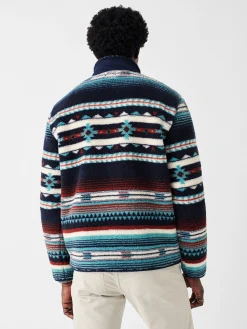 Doug Good Feather High Pile Fleece Popover - Rising Sky Turquoise