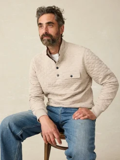 Epic Quilted Fleece Pullover - Oatmeal Melange