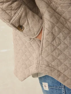 Epic Quilted Fleece Shirt Jacket - Mink Heather
