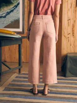 Harbor Crop Jean - Clay Pink Wash