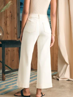 Harbor Crop Jean - White Dune Wash