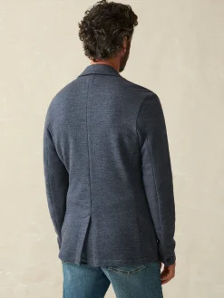 Inlet Knit Blazer - Deep Navy Melange