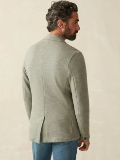 Inlet Knit Blazer - Olive Brush Melange