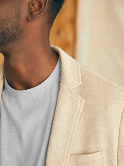 Inlet Knit Blazer (Short) - Khaki Fields Melange