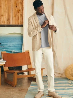 Inlet Knit Blazer (Short) - Khaki Fields Melange