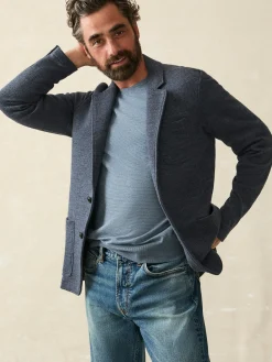 Inlet Knit Blazer (Short) - Deep Navy Melange