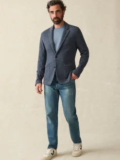 Inlet Knit Blazer (Short) - Deep Navy Melange