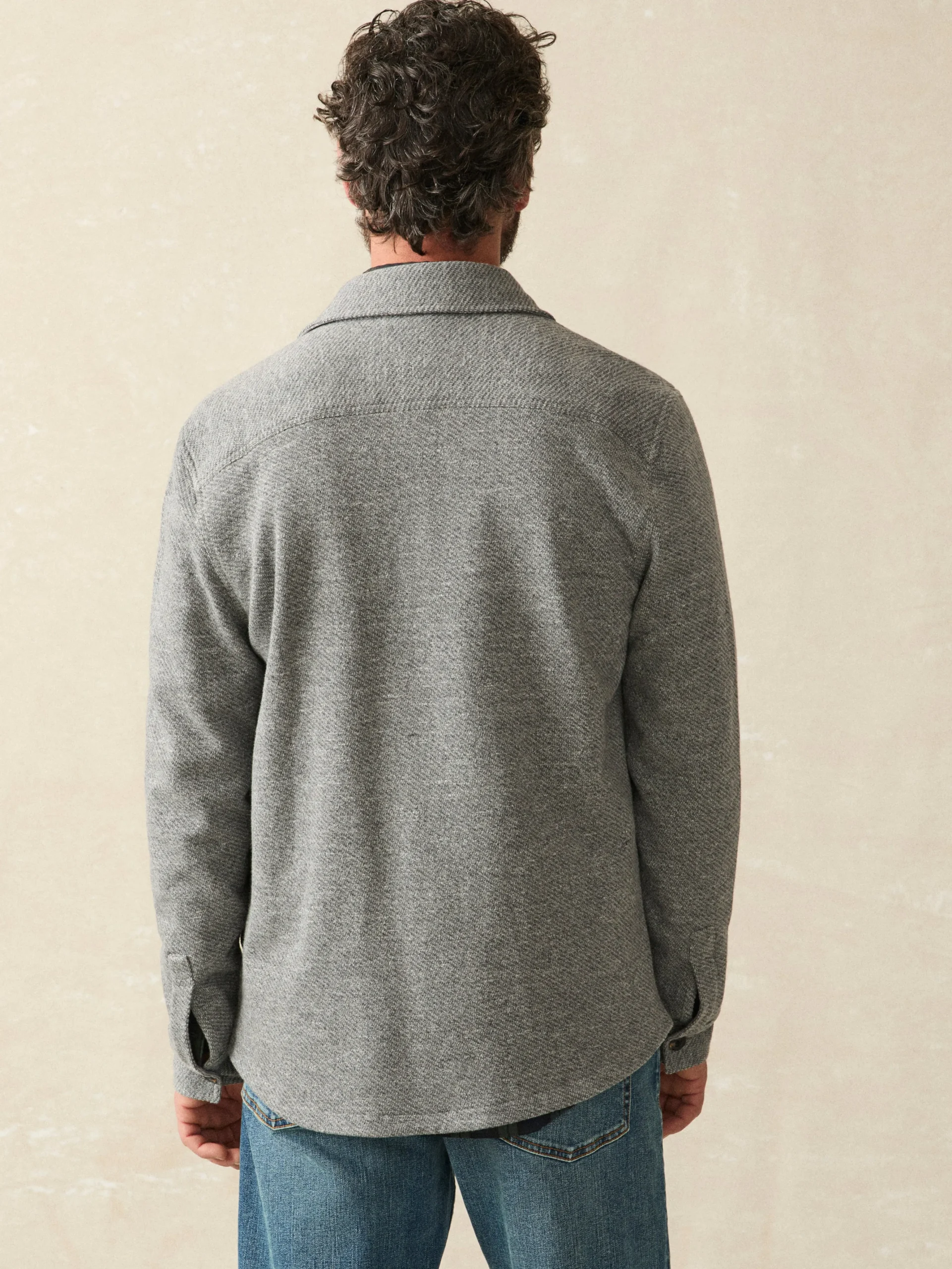 Inlet Knit CPO - Medium Grey Melange