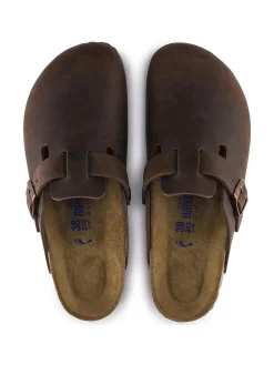 Men's Birkenstock Boston Clog Soft Footbed - Oiled Leather Habana