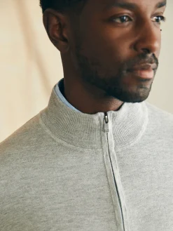 Movement™ Quarter Zip Sweater - Mineral Grey Heather