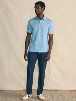 Movement™ Short-Sleeve Pique Polo Shirt - Blue Surfboard Geo
