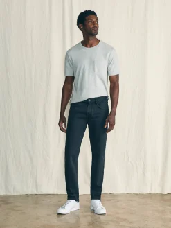Organic Cotton Slim Straight Denim (32" Inseam) - Black Smoke Wash