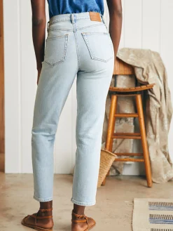 Organic Cotton Slim Straight Ankle Denim - Cloudbreak Wash