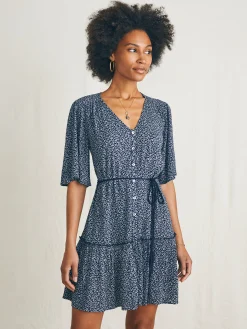 Orinda Mini Dress - Navy Riverton Ditsy