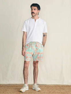 Shorelite Active Swim Short (7" Inseam) - Tropic Clay Block Print
