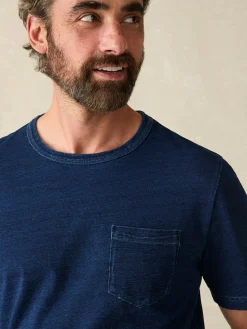 Short-Sleeve Indigo Pocket Tee - Midnight Wash