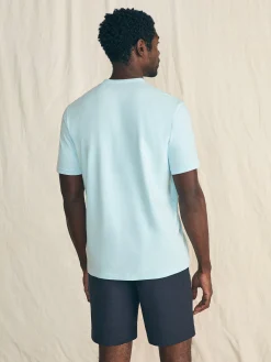 Short-Sleeve Sunwashed Henley - Blue Oasis