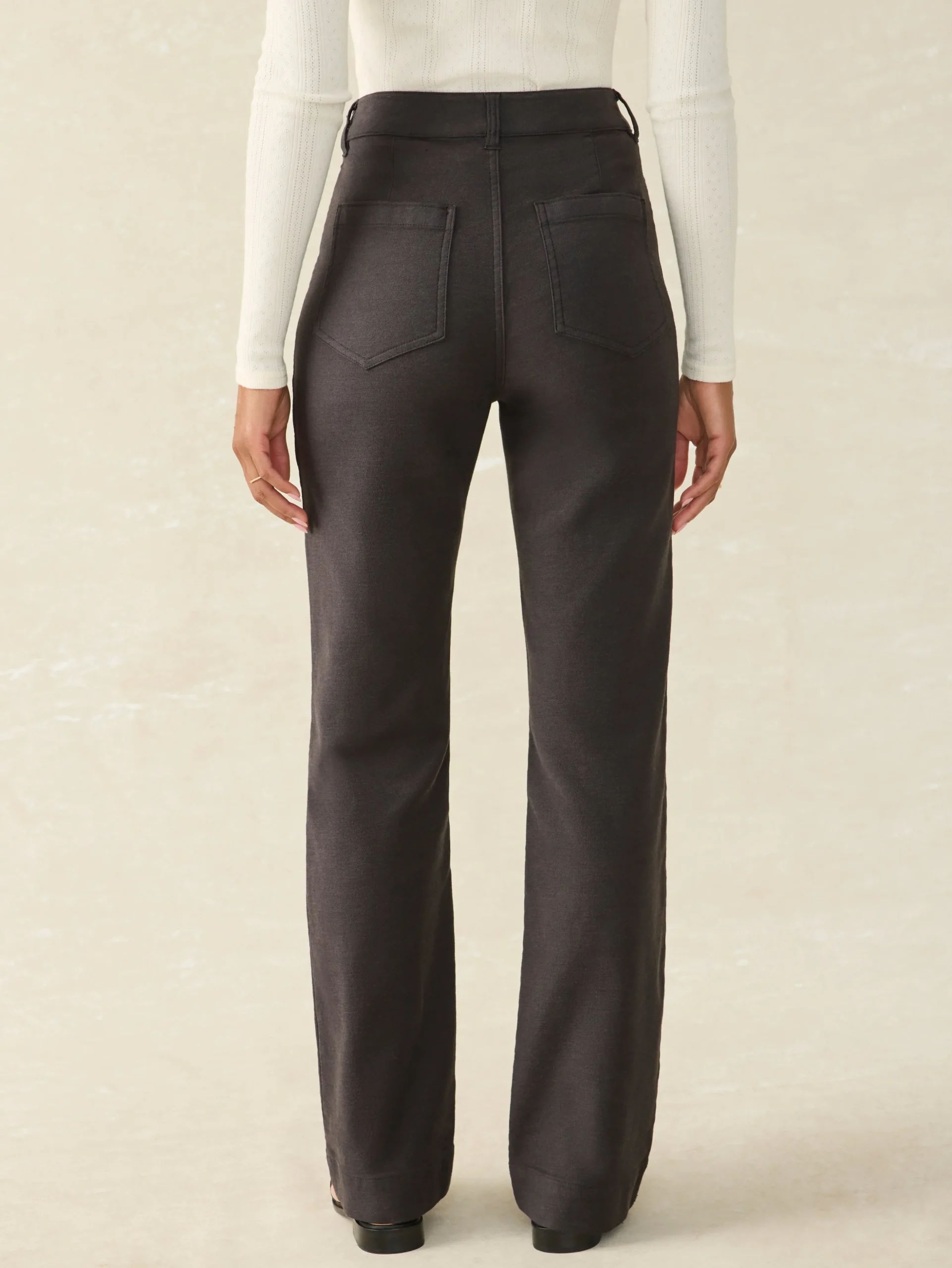 Stretch Terry Patch Pocket Pant - Washed Black