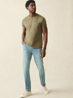 Stretch Terry 5-Pocket Athletic Fit Pant - Eastern Shore Wash