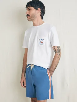 Sunwashed Boardshort - Blue Horizon Stripe