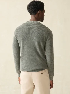 Sunwashed Crewneck Sweater - Mountain Olive