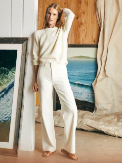 Sunwashed Fisherman Crew Sweater - Egret