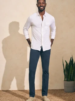 Sunwashed Knit Shirt (Single Pocket) - White