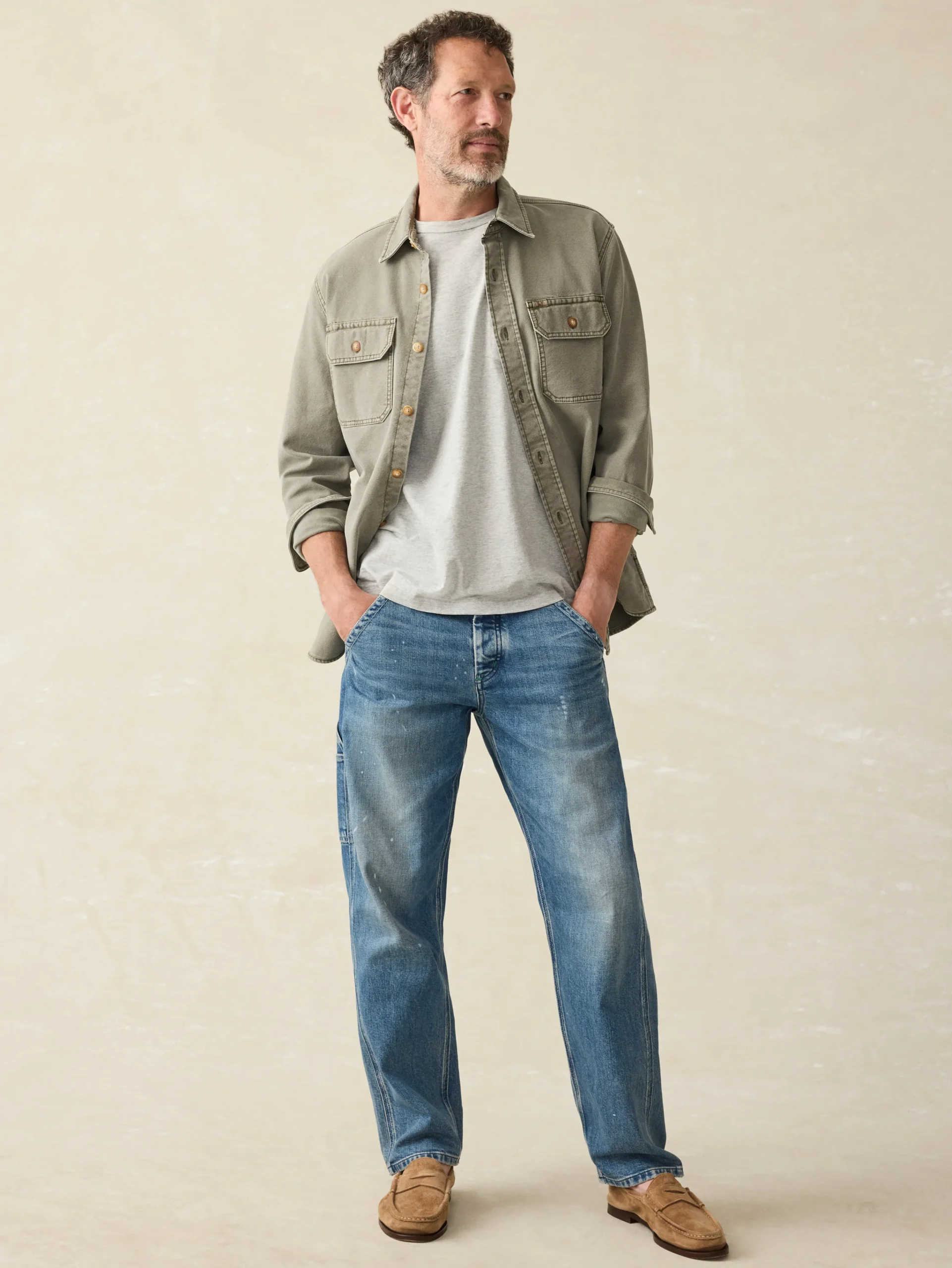 Sunwashed Pocket Tee - Heather Grey