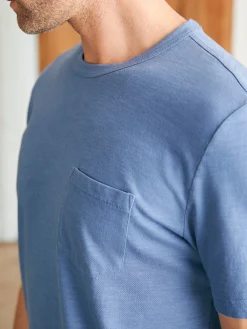 Sunwashed Pocket Tee (Tall) - Blue Horizon