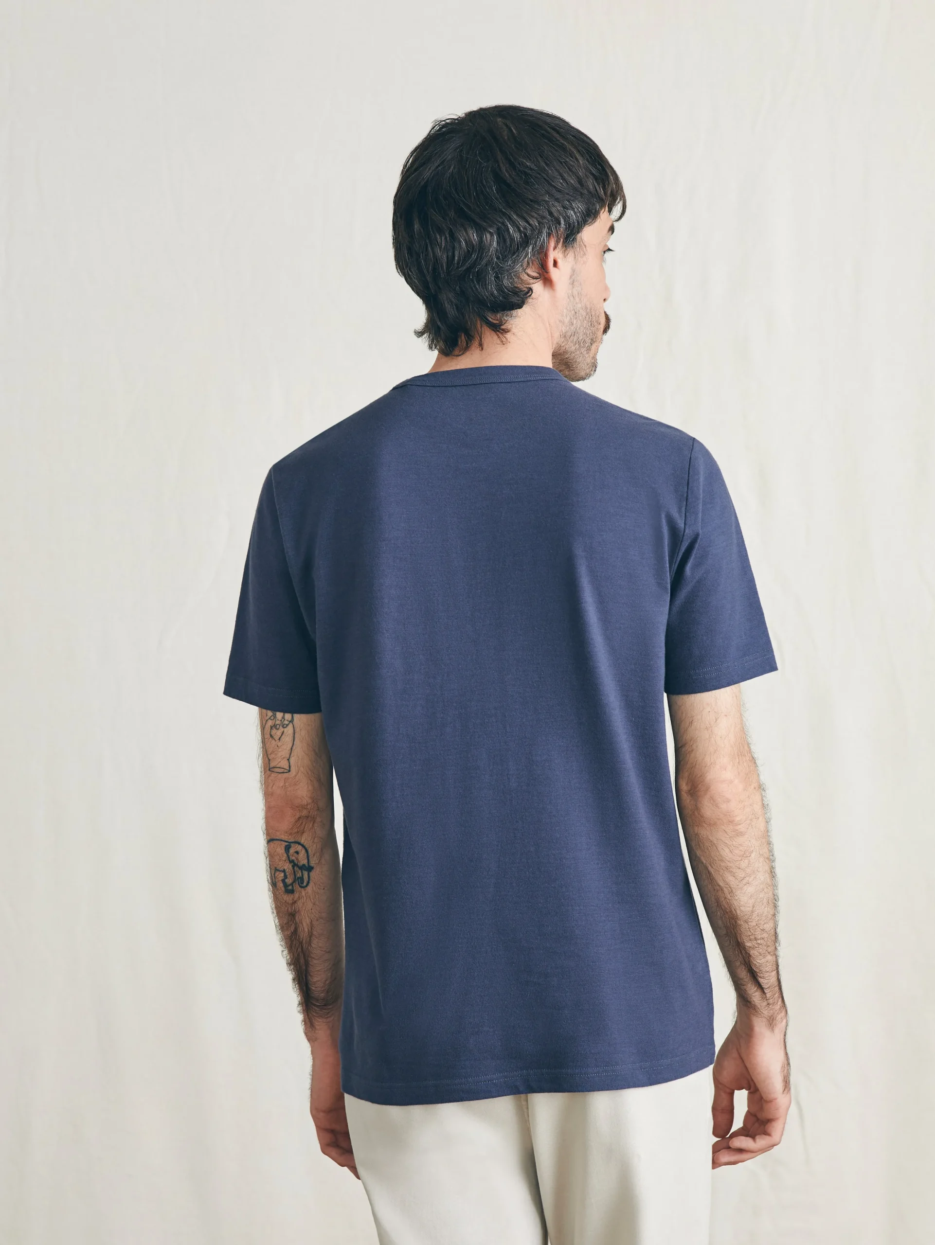Surf Stripe Sunwashed Tee (Tall) - Dune Navy