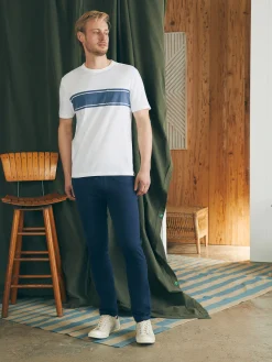 Surf Stripe Sunwashed Tee (Tall) - White
