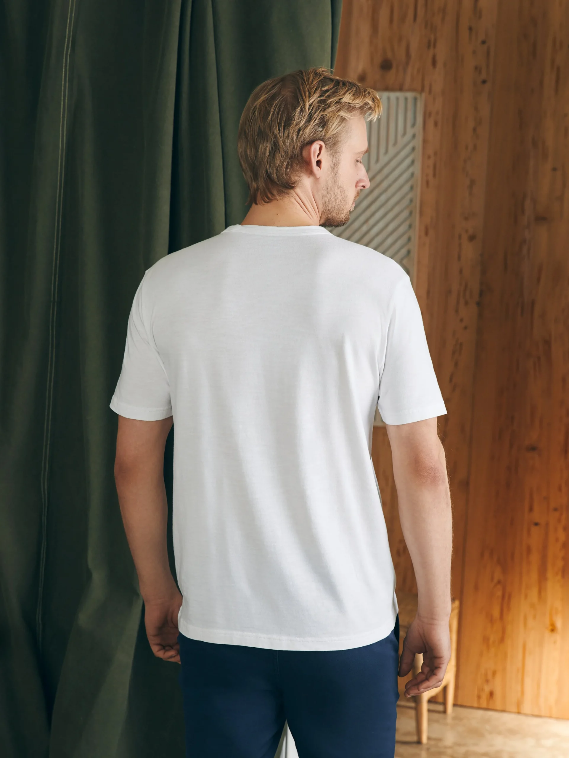 Surf Stripe Sunwashed Tee (Tall) - White