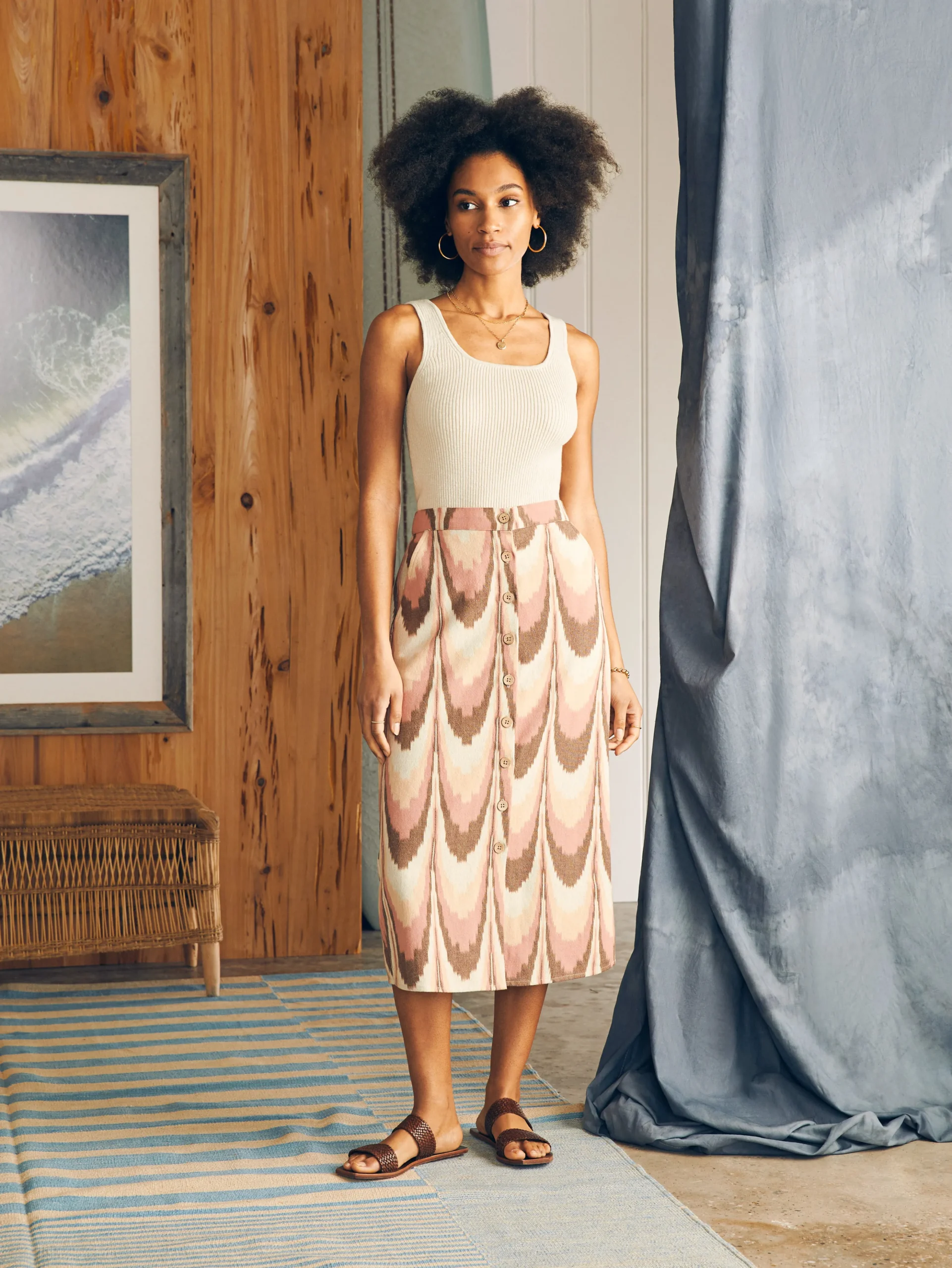 Whitley Skirt - Desert Ikat