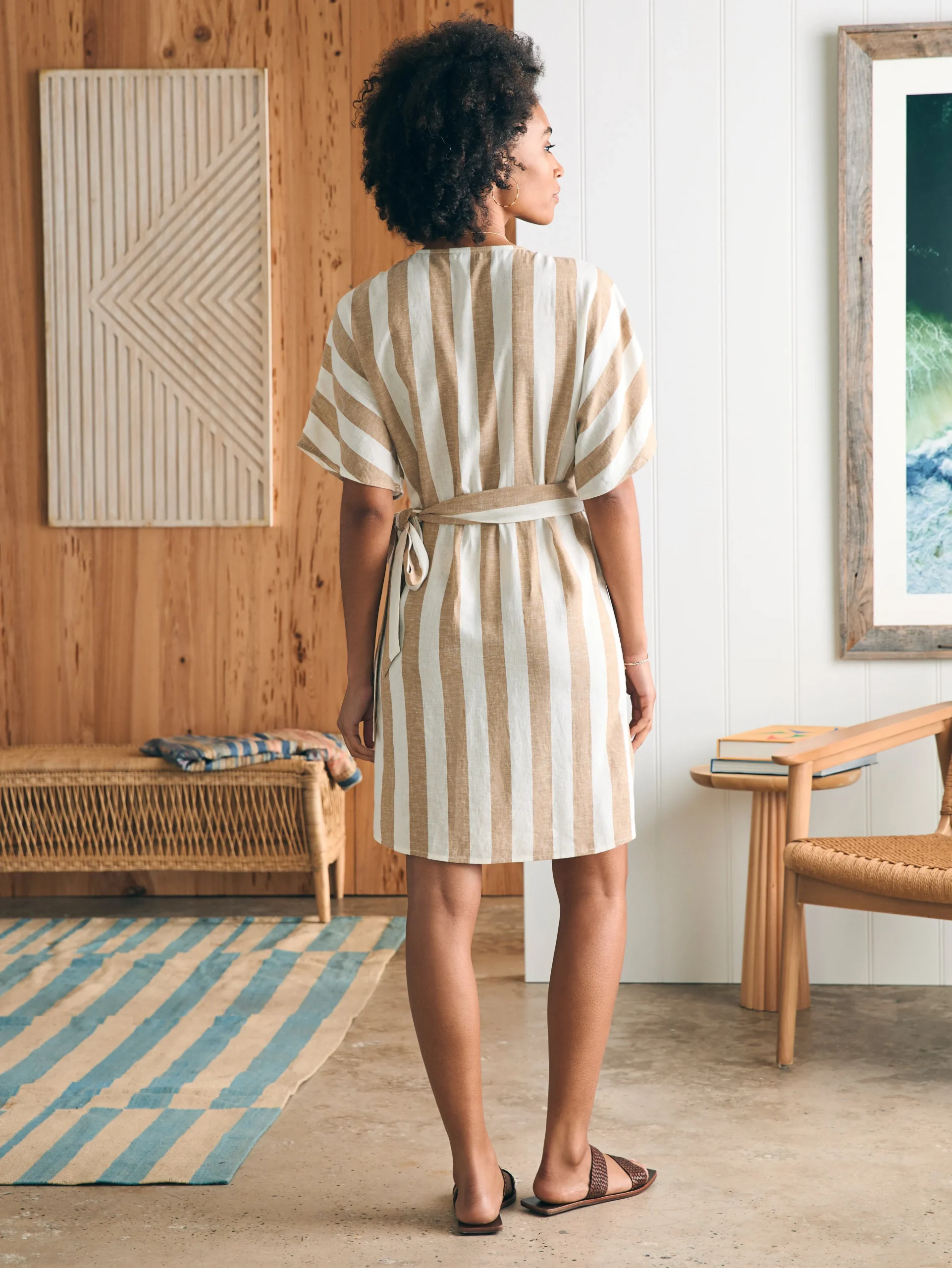 Willow Dress - Bronze Stripe