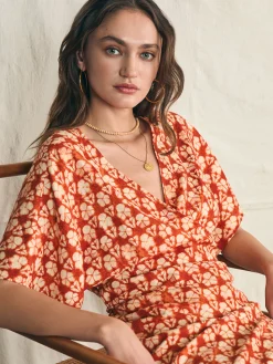 Willow Dress - Spiced Shibori Print